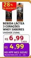 Assaí Atacadista 3 corações - bebida láctea whey oferta