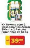 Tonin Superatacado Rexona - kit com 2 desodorantes aerosqa 200ml + 2 pacote figurinhas da copa oferta