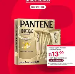 Lojas Americanas Pantene - ampola capilar oferta
