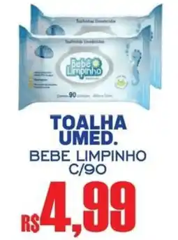 Supermercado Vitorino toalha umed. bebe limpinho oferta