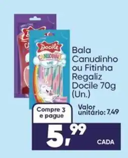 Imec Supermercados Bala Canudinho ou Fitinha Regaliz Docile oferta
