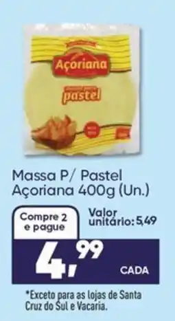 Imec Supermercados Massa p/ pastel açoriana oferta