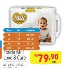 Supermercados Condor Fraldas mili love & care oferta