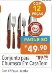Supermercados Condor Conjunto para Churrasco Em Casa Tem oferta