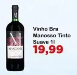 Chama Supermercados Vinho Bra Manosso Tinto Suave 11 oferta