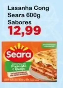 Chama Supermercados Lasanha Cong Seara 600g Sabores oferta