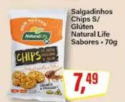 Rede Supermarket Salgadinhos Chips S/ Glúten Natural Life Sabores oferta