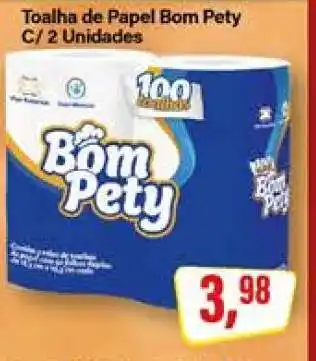 Rede Supermarket Toalha de Papel Bom Pety C/ 2 Unidades oferta