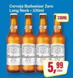 Rede Supermarket Cerveja Budweiser Zero Long Neck oferta