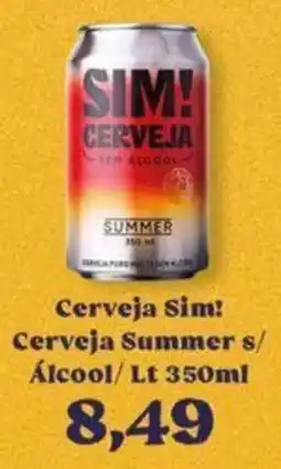 Supermercados Tauste Cerveja sim! cerveja summer s/ álcool oferta