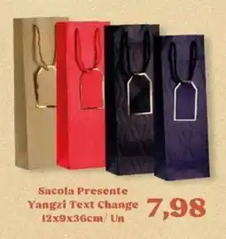 Supermercados Tauste Sacola Presente Yangzi Text Change oferta