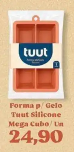 Supermercados Tauste Forma p/ Gelo Tuut Silicone Mega Cubo oferta