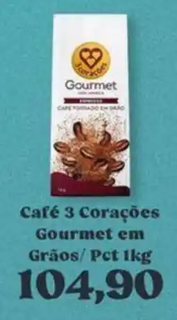 Supermercados Tauste Café 3 Corações Gourmet em Grãos oferta