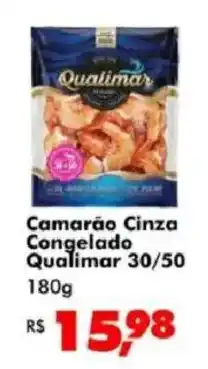 Big Box Camarão cinza congelado qualimar 30/50 oferta