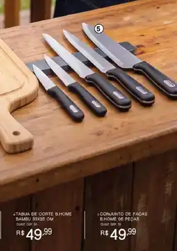 Bistek Supermercados Conjunto de facas b.home 05 peças oferta