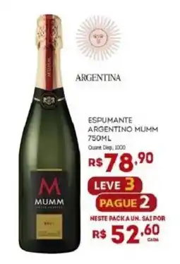 Bistek Supermercados Espumante argentino mumm oferta