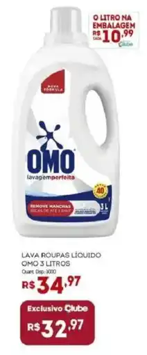 Bistek Supermercados Lava roupas líquido omo 3 litros oferta