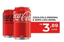 Bistek Supermercados coca-cola original e zero lata oferta