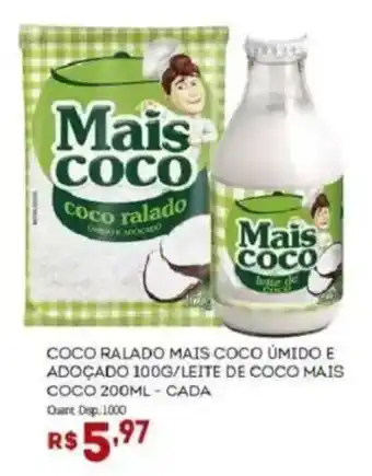 Coco ralado mais coco úmido e adoçado