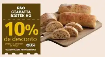 Bistek Supermercados Pão ciabatta bistek kg oferta