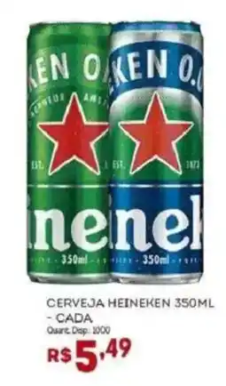 Bistek Supermercados Cerveja heineken 350ml oferta