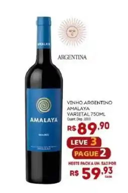 Bistek Supermercados vinho argentino amalaya oferta