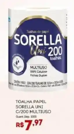 Bistek Supermercados toalha papel sorella uni c/200 multiuso oferta