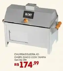 Bistek Supermercados Churrasqueira ki-chefe zinco com tampa oferta