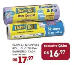 Bistek Supermercados Saco p/lixo dover roll 10l c/50 pia/banheiro oferta