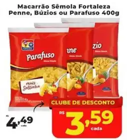 Rede uniforça Macarrão Sêmola Fortaleza Penne, Búzios ou Parafuso oferta