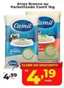 Rede uniforça Arroz Branco ou Parboilizado Camil 1kg oferta