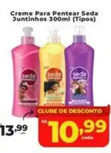 Rede uniforça Creme Para Pentear Seda Juntinhos oferta