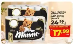 Rede uniforça Papel Higiênico Mimmo Folha oferta
