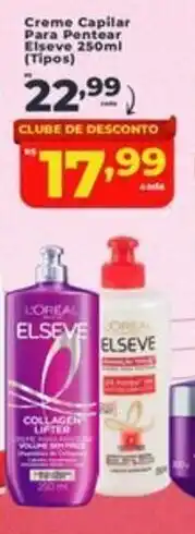 Rede uniforça Creme Capilar Para Pentear Elseve (Tipos) oferta