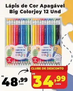 Rede uniforça Lápis de Cor Apagável Big Colorjoy oferta