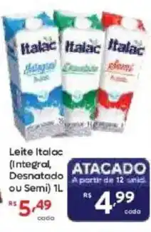 Barbosa Supermercados Leite italac oferta