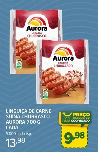 Linguiça de carne suína churrasco aurora