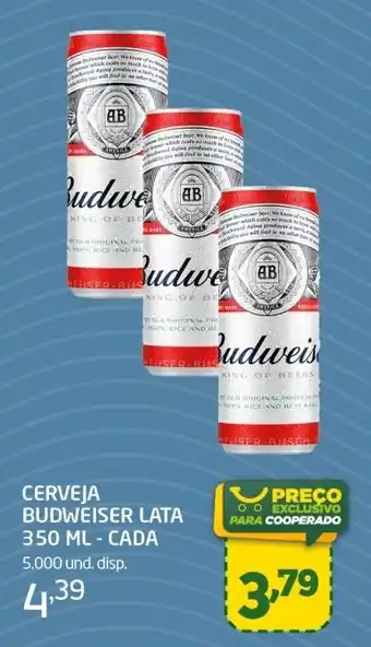 Cerveja budweiser lata