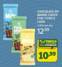 Cooper Chocolate em barra choco fun oferta