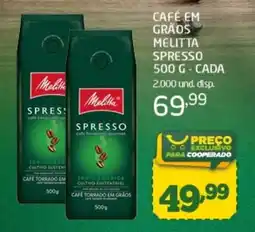 Cooper Café em grãos melitta spresso oferta