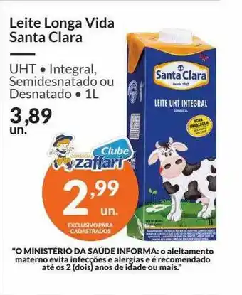 Zaffari Leite Longa Vida Santa Clara oferta