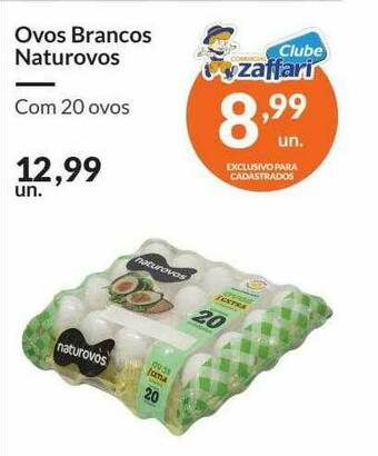 Zaffari Ovos Brancos Naturovos oferta