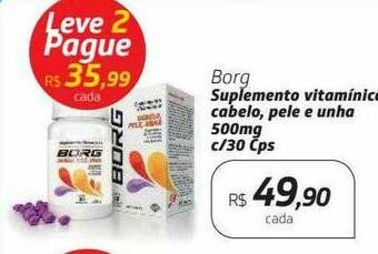 Drogal Borg Suplemento Vitamínico Cabelo Pele E Unha oferta