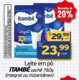 Cometa Supermercados Leite em pó itambé sachê 750g oferta