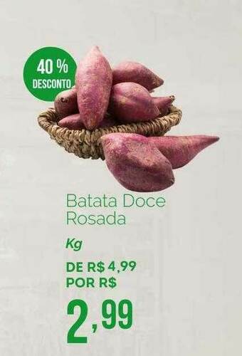 Oba Hortifruti Batata Doce Rosada 40% Desconto oferta