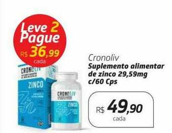 Drogal Cronoliv Suplemento Alimentar De Zinco oferta
