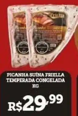Pinheiro Supermercado Picanha suína friella temperada congelada oferta