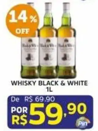 Pinheiro Supermercado whisky black & white oferta