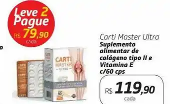 Drogal Carti Master Ultra Suplemento Alimentar De Colágeno Tipo Ii Magnésio E Vitamina D C 60 Cps oferta