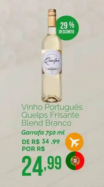 Oba Hortifruti Vinho Português Quelps Frisante Blend Branco 29% Desconto oferta